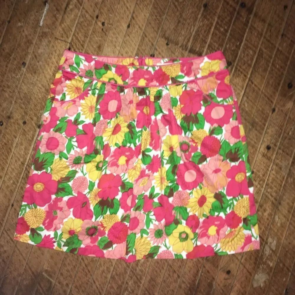 Tulle pink floral vintage inspired M skirt